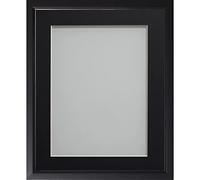 Frame Company, Cornice per Foto, Collezione Drayton, plastica, Nero, A4 Mounted for A5 Image