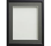 Frame Company Cornice per Foto Serie Drayton, 25,4 x 20,3 cm, Colore: Nero con Supporto Grigio per Immagini da 15,2 x 10,2 cm, 10x8-inch Mounted for 6x4-inch Image
