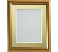Frame Company Eldridge - Cornice portafoto in oro con supporto dorato, 6 x 4 per 10,2 x 7,6 cm, con perspex