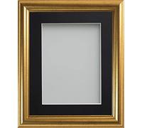 Frame Company Eldridge - Cornice portafoto in oro con supporto nero, 14 x 11 per 30,5 x 20,3 cm, con perspex
