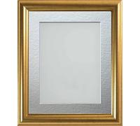 Frame Company Eldridge Gold - Cornice portafoto con supporto in argento, 6 x 4 per 12,7 x 7,6 cm, con perspex