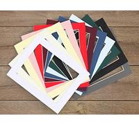 Frame Company Set di 10 cornici portafoto da Montare Bianco, Black V-Groove, 10x10 for Image Size 8x8