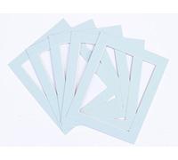 Frame Company Set di 10 cornici portafoto da Montare Bianco, Bleu Clair, 12x10 for Image Size 9x7