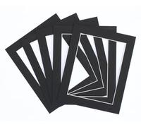 Frame Company Set di 10 cornici portafoto da Montare Bianco, Nero, 10x8 for Image Size 8x6