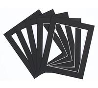 Frame Company Set di 10 cornici portafoto da Montare Bianco, Nero, 6x4 for Image Size 4x3