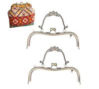 Frame della borsa in metallo, Frame di striscia borse da 2 pezzi con manico a 20,5 cm Class Lock Lock Retro Expoxed Hardware Accessori hardware (Qinggu B01-029-00548)