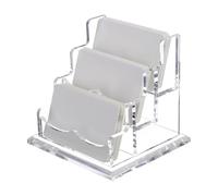 Frame Di Display Acrilico - Rack Clear Card, Supporto Per Nome Trasparente | Vassoio Per Organizzatore Multi Slot, Configurazione Del Porta Desktop Commerciale, Stazione Di Smistamento Del Piano Di La