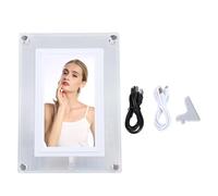 Frame Di Foto Digitale Acrilico 5 Pollici Con Memoria 4G Ruota Automatica LED Colorato Travata Fotografica Artistica Per Decorazione Casa E Interni