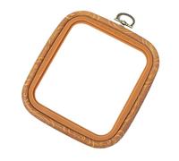 Frame di ornamento a punta incrociata Frame di embroidery con base, telaio da ricamo | In diverse dimensioni, realizzato in legno, anello di punta di ago retrò rotondo quadrato per cucire per la trapu