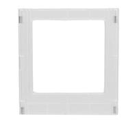 Frame immagine magnetico - bordo magnetico in plastica resistente per foto quadrate 2.8x3.4in con scrittura - sul bordo per il frigo (Transparent)