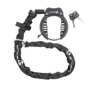 Serratura a Telaio con Catena Ringchain XL M-Wave 1000 mm Nera - Blocco Antifurto con Rivestimento Tessile