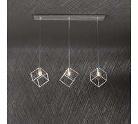 Sospensione Moderna Rettangolare Frame Metallo Cromo 3 Luci G9 [EEK: A++]