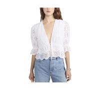 Frame - The Solstice Eyelet Blouse - - Blouses & Shirts - Donna - Bianco - M