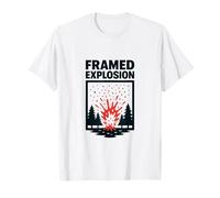 Framed Explosion Arte Urbana Astratta - Geometria Maglietta
