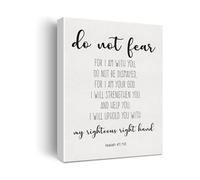 Framed Isaiah 41:10 Print Do Not Fear Bible Verse Canvas Art Ready to Hang for Entryway or Prayer Room(Framed,08X12inch(20X30cm))