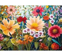 Frameless Fiori astratti puzzle,Puzzle 1000 pezziArte per Adulti e Ragazzi,Puzzles Classico per Adulti e Bambini dai 3 anni,Idea Regalo Uomo e Donna