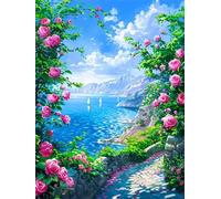 Frameless Sentiero del Mare Rosa puzzle,Puzzle 700 pezziArte per Adulti e Ragazzi,Puzzles Classico per Adulti e Bambini dai 3 anni,Idea Regalo Uomo e Donna