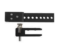 Frameless Shower Door Lock | 12 Hole Stainless Steel Glass Door Latch | Adjustable Lock for 8-12mm Glass / 12-22mm Spacing | Home & Hotel Bathroom Security (Black 10mm)