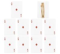 Framendino, 10 Pcak Poker A fermagli per capelli in acrilico divertenti carte da gioco forcine per donne decorazioni per feste