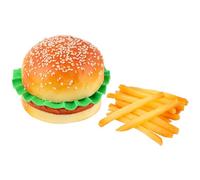 Framendino, Confezione da 13 hamburger artificiali con patatine fritte finte, realistiche, modello alimentare, realistiche, per esporre oggetti di scena fotografici