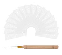 Framendino, Confezione da 15 protezioni termiche trasparenti per extension per capelli, distanziatori multi fori, protezione per colla fusione, con ago per tirare le estensioni