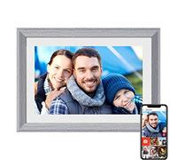 FRAMEO Cornice digitale con display touch IPS da 10,1 pollici, archiviazione da 16 GB, rotazione automatica, facile configurazione per condividere foto o video tramite app