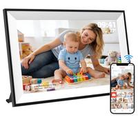 Frameo Cornice Digitale Wi-Fi 10,1 pollici, 1280 x 800 HD IPS Touch screen, 32 GB, rotazione automatica, montaggio a parete, condivisione di foto tramite Frameo APP, regalo per genitori/amici, bianco
