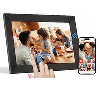 Frameo Cornice digitale Wi-Fi Tibuta da 10,1 pollici, touch screen IPS 1280 x 800, cornice elettronica, rotazione automatica, montaggio a parete, può visualizzare foto e video tramite APP