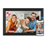 FRAMEO Smart Digital Picture Frame WiFi Cloud 10.1 pollici HD 1280x800 IPS Touch Screen Cornice digitale con 16 GB di spazio di archiviazione, facile configurazione per condividere foto o video tramite l'app Frameo APP Auto-Rotazione Montabile a Parete Nero
