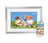 Frameo Cornice Digitale WiFi Argento Luna 10.1" 32GB Touchscreen IPS FHD | Si Adatta a Ogni Arredamento Tiene Famiglia e Amici Sempre Connessi via Frameo Un Regalo Speciale per Conservare i Ricordi