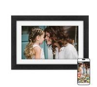 Frameo Cornice Digitale WiFi Rovere Nero 10.1" 32GB Touchscreen IPS FHD | Si Adatta a Ogni Arredamento Tiene Famiglia e Amici Sempre Connessi via Frameo Un Regalo Speciale per Conservare i Ricordi