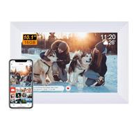 Frameo - Cornice fotografica digitale WiFi 10.1" - 1280x800 HD IPS Touchscreen Digital Picture Frame 16GB Memory, rotazione automatica, montaggio a parete, cornice elettronica intelligente per