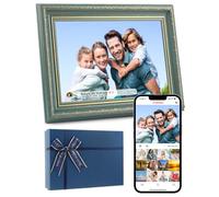 FRAMEO - Cornice per foto digitale WiFi da 10,1", con memoria da 32 GB, touch screen HD 1280 x 800 IPS con app Frameo per condividere foto e video con la mamma, blu notte