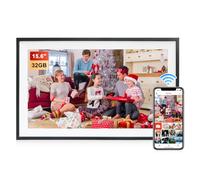 Frameo - Cornice portafoto digitale da 15,6 pollici, 1920 x 1080 FHD IPS Touch Screen Smart, cornice elettronica grande con 32 GB, rotazione automatica, condivisione di immagini, video, montaggio a