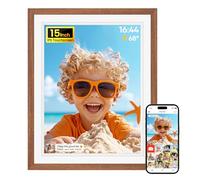 Frameo Digital Frame - Cornice digitale da 15 pollici, WiFi con touch screen IPS 4:3 HD da 32 GB, supporto da tavolo e montaggio a parete, condividi foto e video istantaneamente da qualsiasi luogo