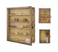 FramePro Shadow Box - Espositore con ripiani rimovibili, 28 x 35 cm, con ripiani rimovibili, scatola dei ricordi per collezionisti, monete, medaglie militari e fiori per matrimoni, in vero legno