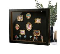 Frames - artistica in legno con illuminazione | cornice espositiva con figure in miniatura, per casa, camera da , soggiorno, ufficio, hotel, matrimoni, regali familiari e adulti
