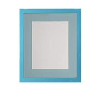 FRAMES BY POST Cornice 0,75 Pollici della Foto con Il Supporto Blu Dimensione Immagine Vetro, 14 x 11 Image Size A4 Plastic