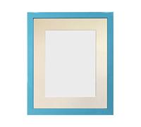FRAMES BY POST Cornice Blu a 0,75 Foto con Supporto Avorio Dimensioni Immagine 6 x 4 Pollici Vetro di plastica, 8 x 6 Image Size 6 x 4 inch