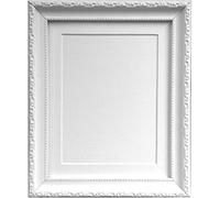 FRAMES BY POST, Cornice Fotografica Stile Shabby Chic, plastica, White, 50 x 40 cm Image Size 16 x 12 Inches (Plastic Glass)