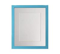 FRAMES BY POST Cornice per Foto Blu a 0,75 Supporto Bianco 6 x 4 Dimensioni dell'immagine 4,5 x 2,5 Pollici Vetro di plastica, Moun