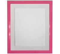 FRAMES BY POST Cornice per Foto da 1,9 cm, Colore Rosa, con passepartout, Formato, 22,9 x 15,2 cm, in plastica, Vetro, Supporto Avorio, A4 Image Size 9 x 6 inch
