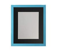 FRAMES BY POST - Cornice portafoto Blu con passepartout Nero, Formato A4, 25,4 x 15,2 cm