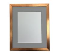FRAMES BY POST Cornice portafoto in Bronzo da 1,9 cm, con passepartout, Formato, 25,4 x 15,2 cm, in plastica, Montatura Grigio Scuro, A4 Image Size 10 x 6 inch