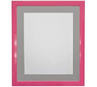 FRAMES BY POST Cornice portafoto in plastica con passepartout, Dimensioni Immagine 15 x 25,4 cm, Colore: Rosa, Montatura Grigio Scuro, 50 x 40 cm Image Size 15 x 10 inch
