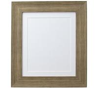 FRAMES BY POST Hygge - Cornice portafoto con passepartout Bianco, 30 x 30 cm, Colore: Marrone