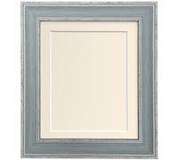 FRAMES BY POST Scandi - Cornice portafoto con supporto avorio e bordo di supporto, 20 x 16 cm, dimensioni 38,1 x 25,4 cm, colore: Blu