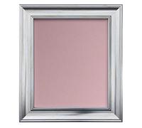 FRAMES BY POST Scandi - Cornice portafoto in argento invecchiato con supporto rosa 25,4 x 25,4 cm