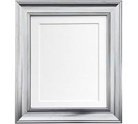 FRAMES BY POST Scandi - Cornice portafoto vintage in argento con supporto bianco e retro per foto, dimensioni 4 x 3
