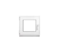 Framex Finestra per Cantina, Piccola Finestra, Bianca, Larghezza x Altezza: 45 x 40 cm (450 x 400 mm), Doppi Vetri (32 mm), Anta-Ribalta, Girevole DIN Sinistra - Premium
